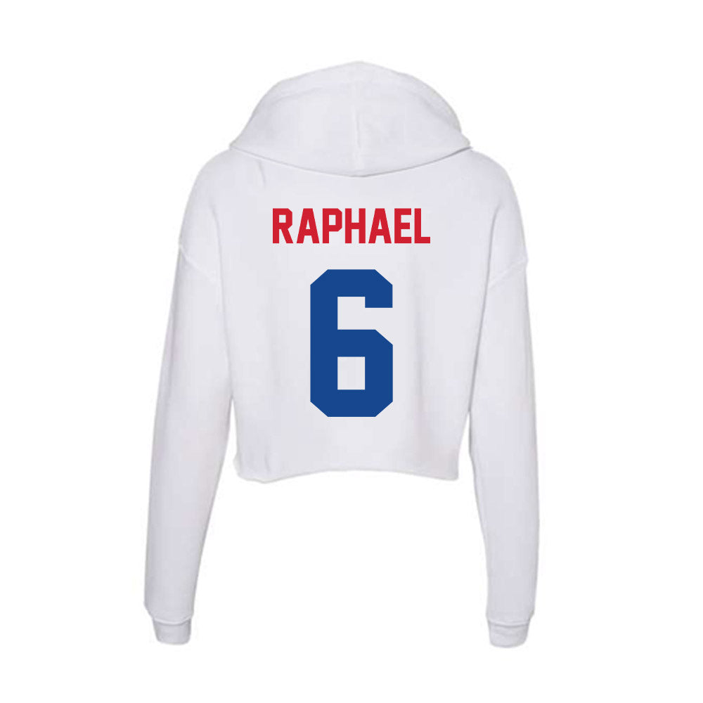 SMU - NCAA Football : Kendrick Raphael - Women's Crop Fleece Hoodie-1