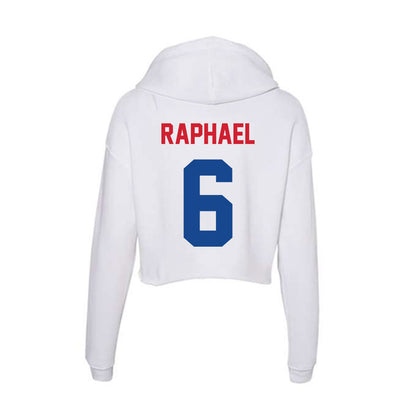 SMU - NCAA Football : Kendrick Raphael - Women's Crop Fleece Hoodie-1