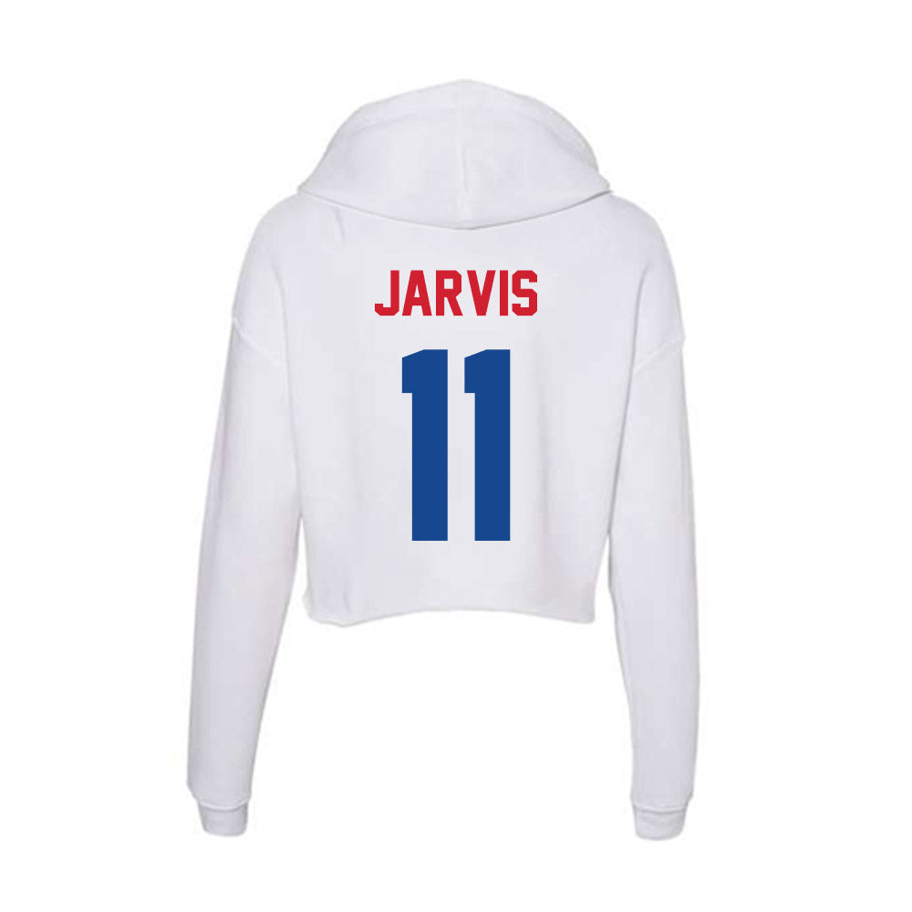 SMU - NCAA Men's Basketball : Sam Jarvis - Women's Crop Fleece Hoodie-1