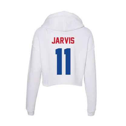 SMU - NCAA Men's Basketball : Sam Jarvis - Women's Crop Fleece Hoodie-1
