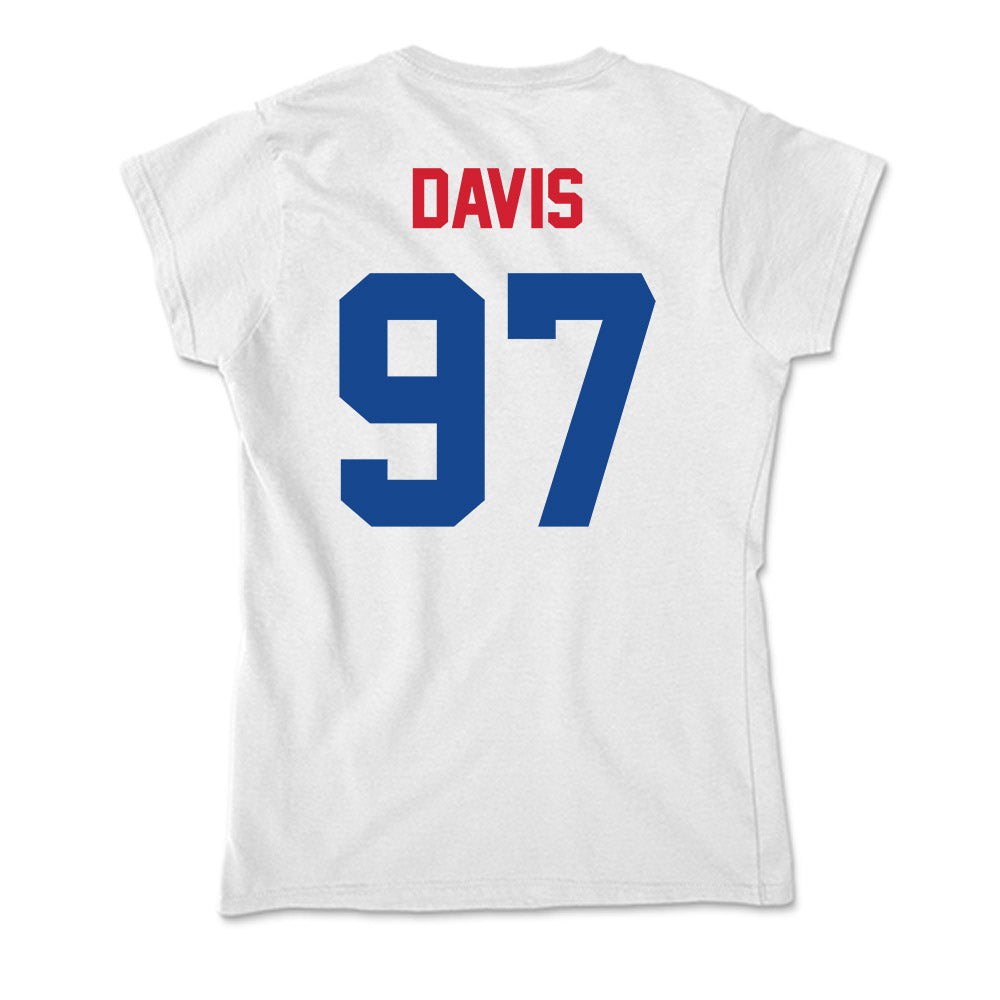SMU - NCAA Football : Christian Davis - Soft Style Women’s T-Shirt-1