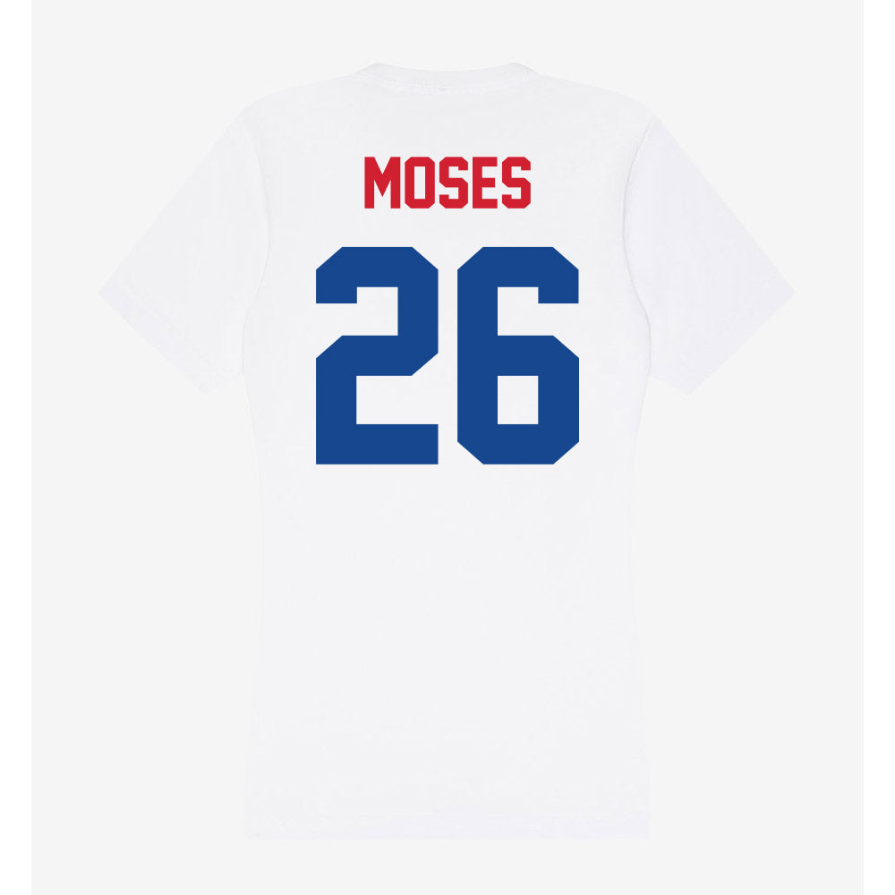 SMU - NCAA Football : Jaylen Moses - Women's V-Neck T-Shirt-1