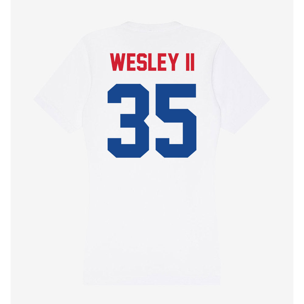 SMU - NCAA Football : Dante Wesley II - Women's V-Neck T-Shirt-1