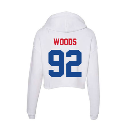 SMU - NCAA Football : Hudson Woods - Women's Crop Fleece Hoodie-1