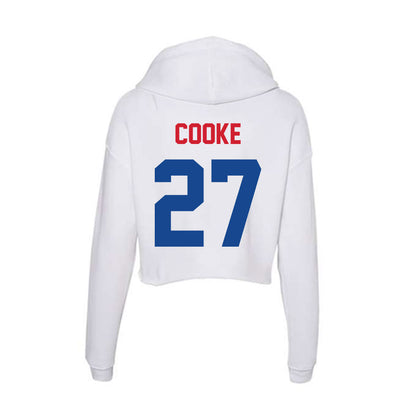 SMU - NCAA Football : Siler Cooke - Women's Crop Fleece Hoodie-1