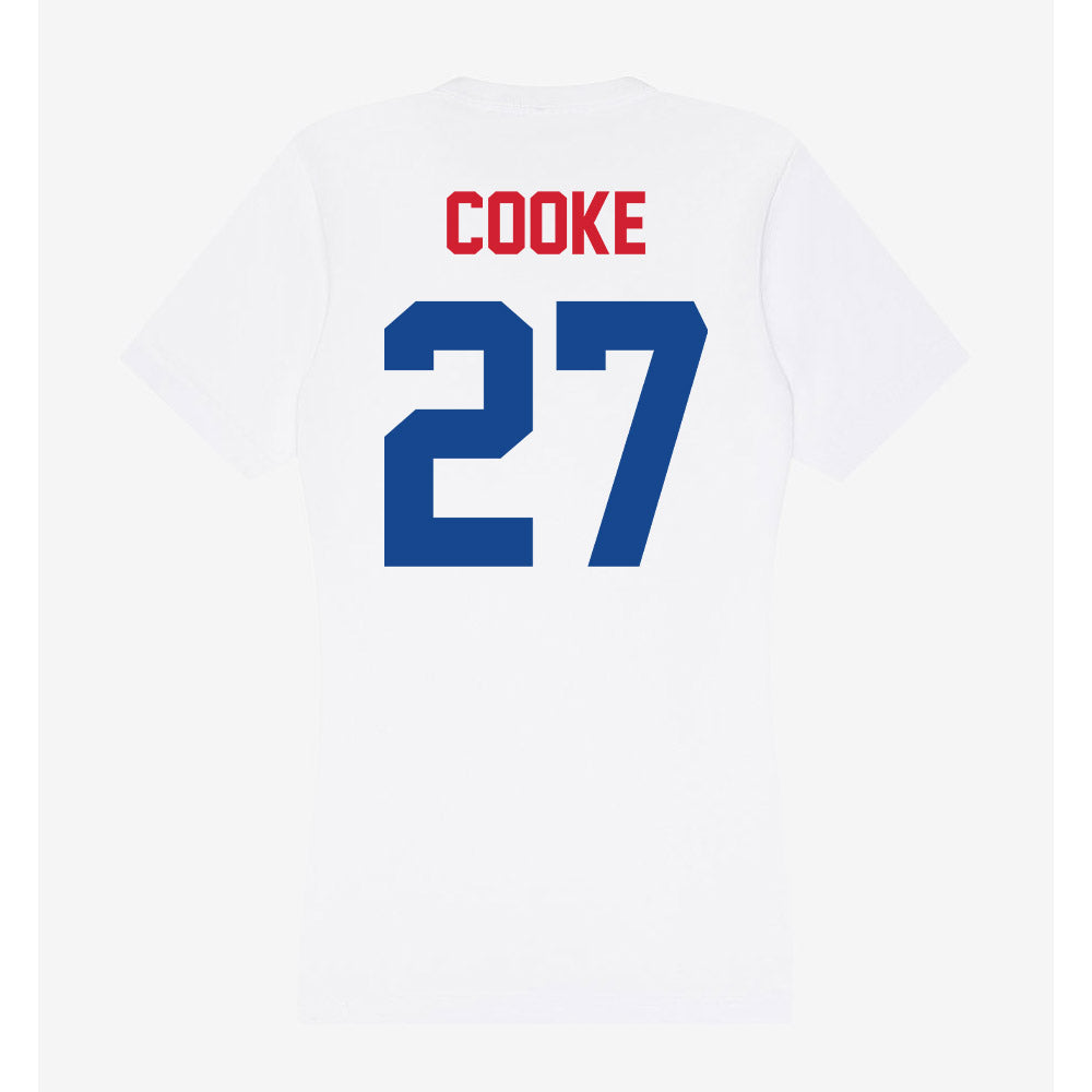 SMU - NCAA Football : Siler Cooke - Women's V-Neck T-Shirt-1