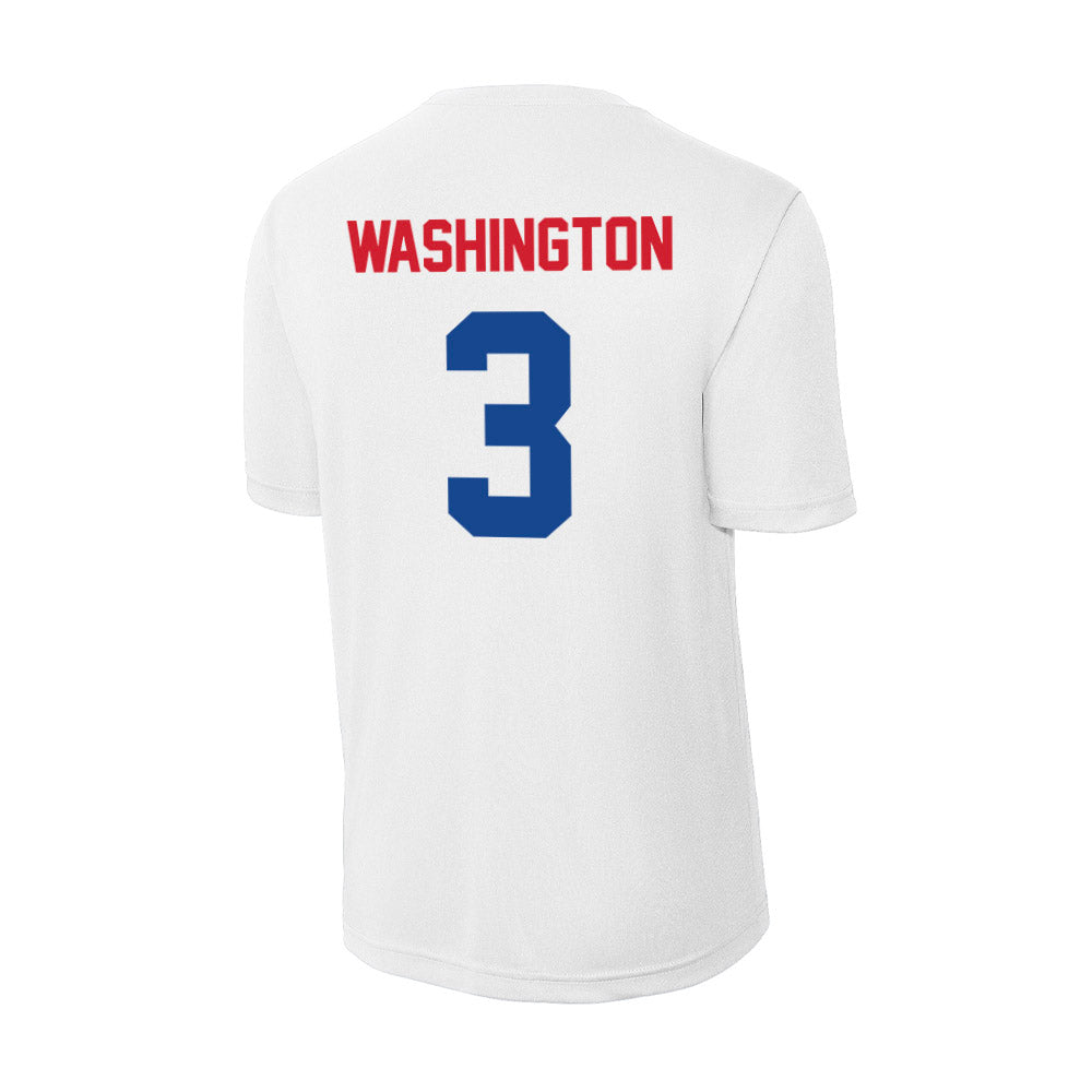 SMU - NCAA Men's Basketball : Corey Washington - Activewear T-Shirt-1