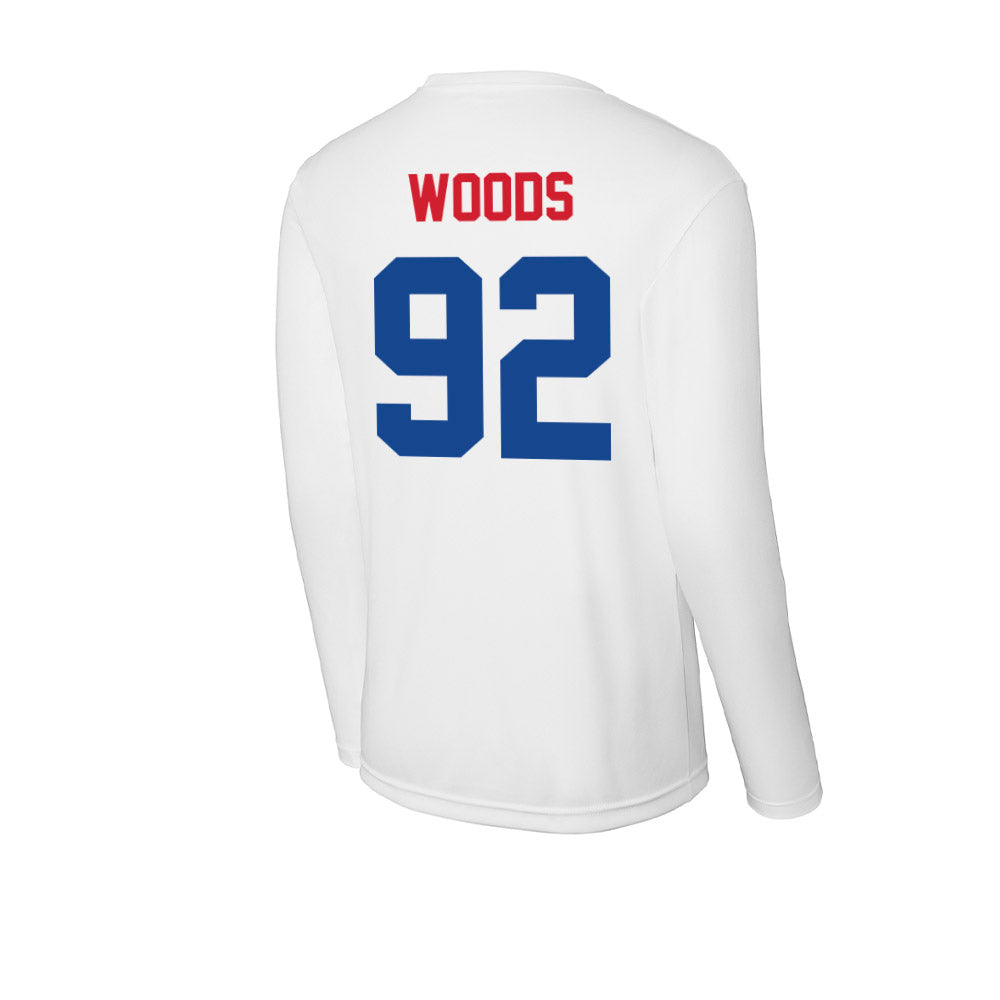 SMU - NCAA Football : Hudson Woods - Activewear Long Sleeve T-Shirt-1