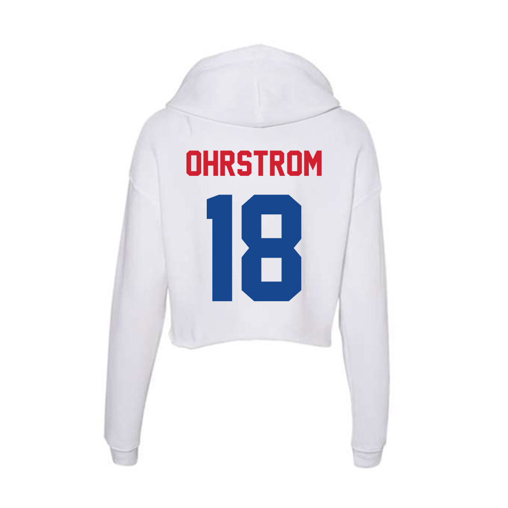 SMU - NCAA Football : Theodor Ohrstrom - Women's Crop Fleece Hoodie-1