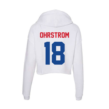 SMU - NCAA Football : Theodor Ohrstrom - Women's Crop Fleece Hoodie-1