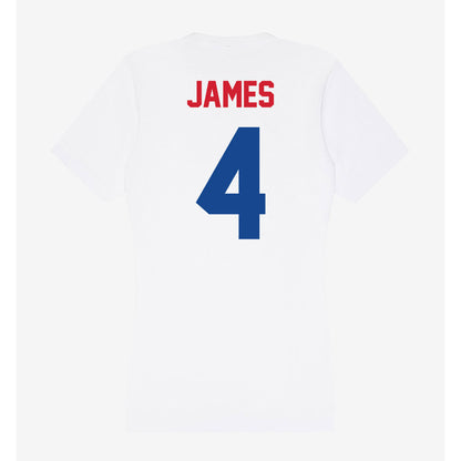 SMU - NCAA Women's Basketball : Shania James - Women's V-Neck T-Shirt-1