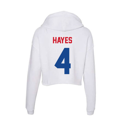 SMU - NCAA Women's Soccer : Peyton Hayes - Women's Crop Fleece Hooded Sweatshirt-1