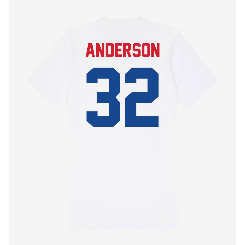 SMU - NCAA Football : Jamal Anderson - Women's V-Neck T-Shirt-1