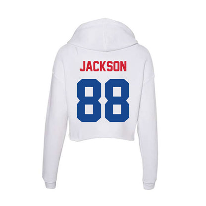 SMU - NCAA Football : Trey Jackson - Women's Crop Fleece Hoodie-1
