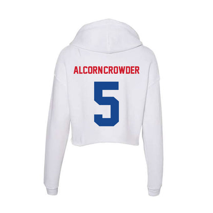 SMU - NCAA Football : Malcolm Alcorn-Crowder - Women's Crop Fleece Hoodie-1