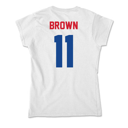 SMU - NCAA Football : Carterrious Brown - Soft Style Women’s T-Shirt-1