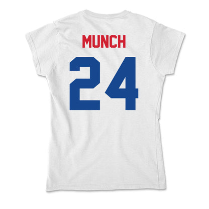 SMU - NCAA Men's Basketball : Johan Munch - Soft Style Women’s T-Shirt-1