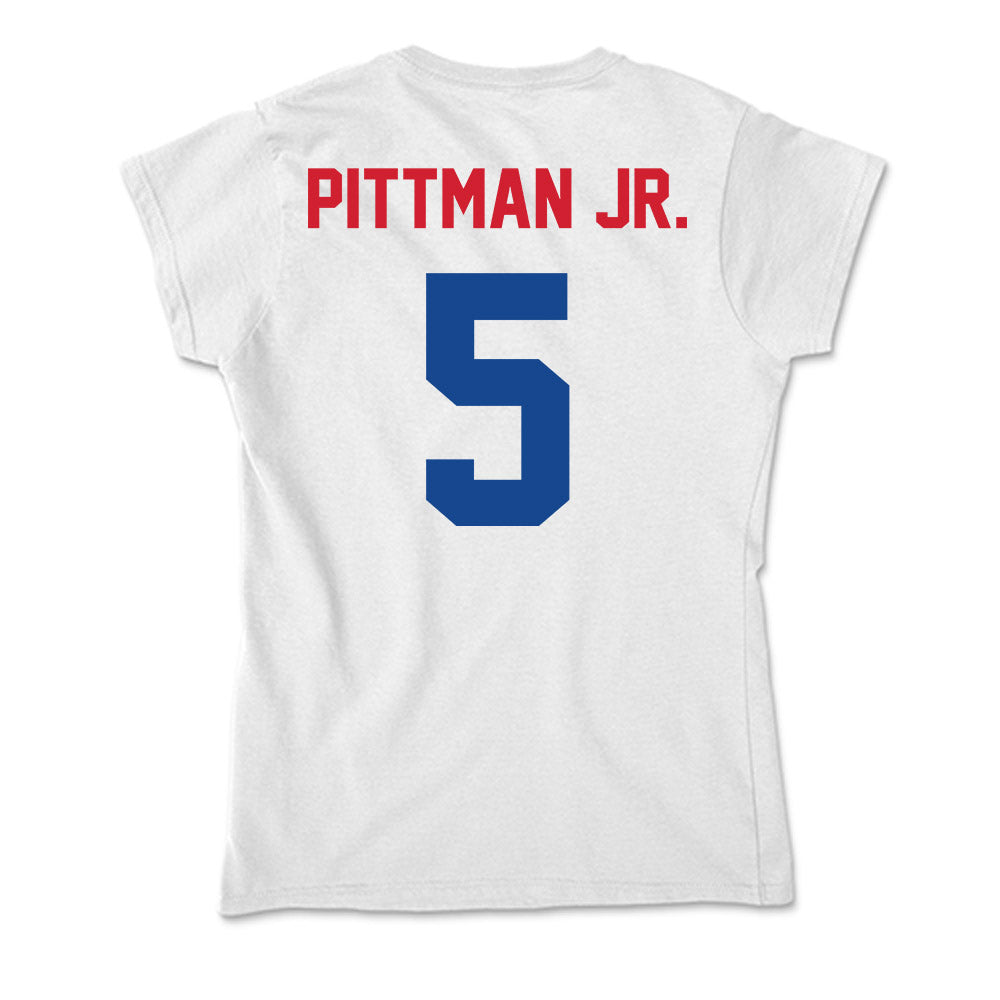 SMU - NCAA Football : Randy Pittman Jr. - Soft Style Women’s T-Shirt-1