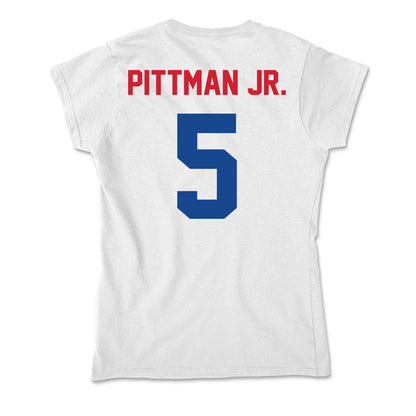 SMU - NCAA Football : Randy Pittman Jr. - Soft Style Women’s T-Shirt-1