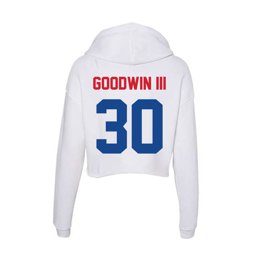 SMU - NCAA Football : Kenneth Goodwin III - Women's Crop Fleece Hoodie-1