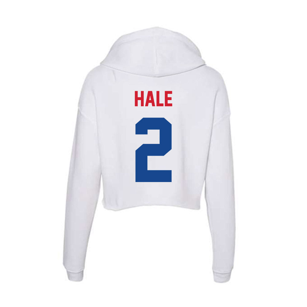 SMU - NCAA Football : Jalen Hale - Women's Crop Fleece Hoodie-1