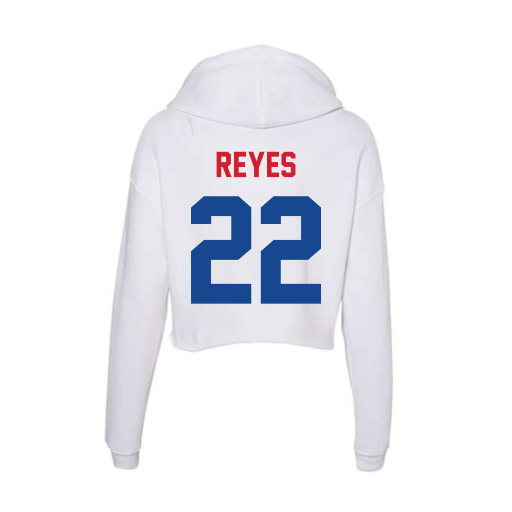 SMU - NCAA Football : Sael Reyes - Women's Crop Fleece Hoodie-1