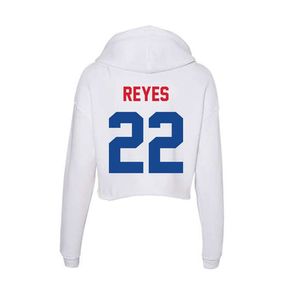 SMU - NCAA Football : Sael Reyes - Women's Crop Fleece Hoodie-1