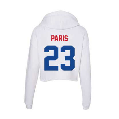 SMU - NCAA Women's Basketball : Paulina Paris - Women's Crop Fleece Hoodie-1
