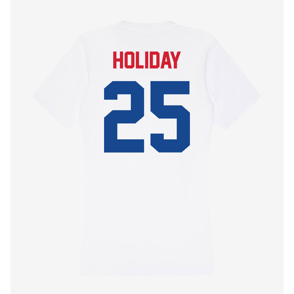 SMU - NCAA Football : Javion Holiday - Women's V-Neck T-Shirt-1
