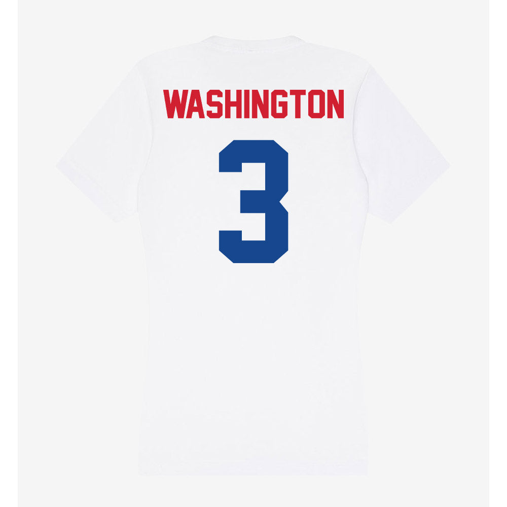 SMU - NCAA Men's Basketball : Corey Washington - Women's V-Neck T-Shirt-1