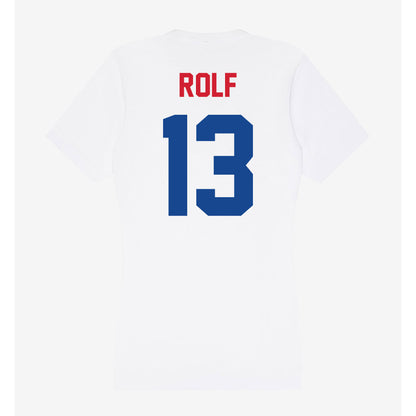 SMU - NCAA Women's Basketball : Mailien Rolf - Women's V-Neck T-Shirt-1