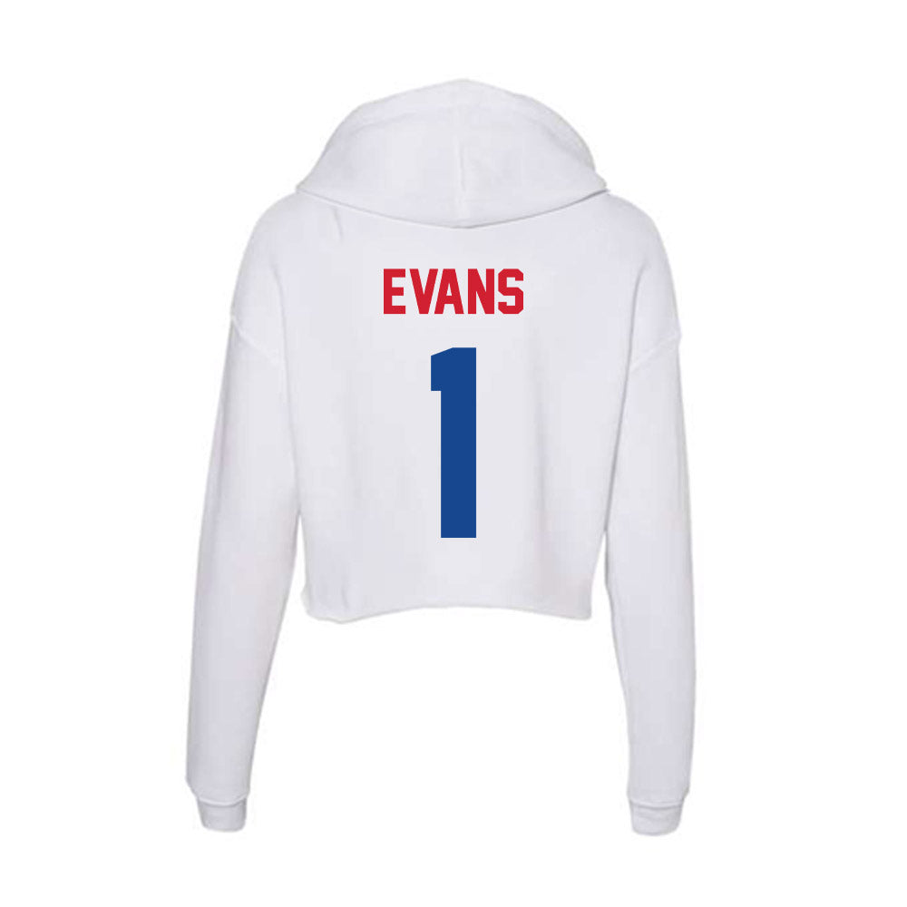 SMU - NCAA Men's Soccer : Jonathan Evans - Women's Crop Fleece Hoodie-1