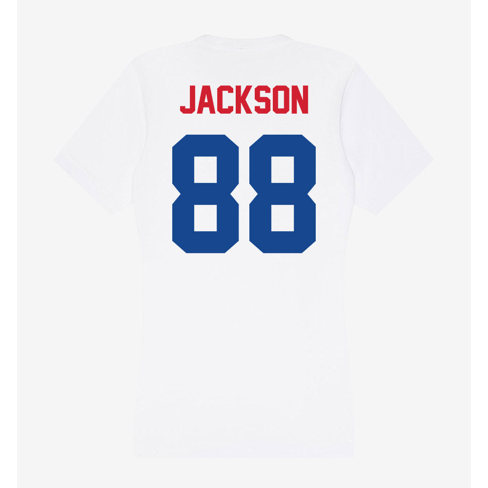 SMU - NCAA Football : Trey Jackson - Women's V-Neck T-Shirt-1