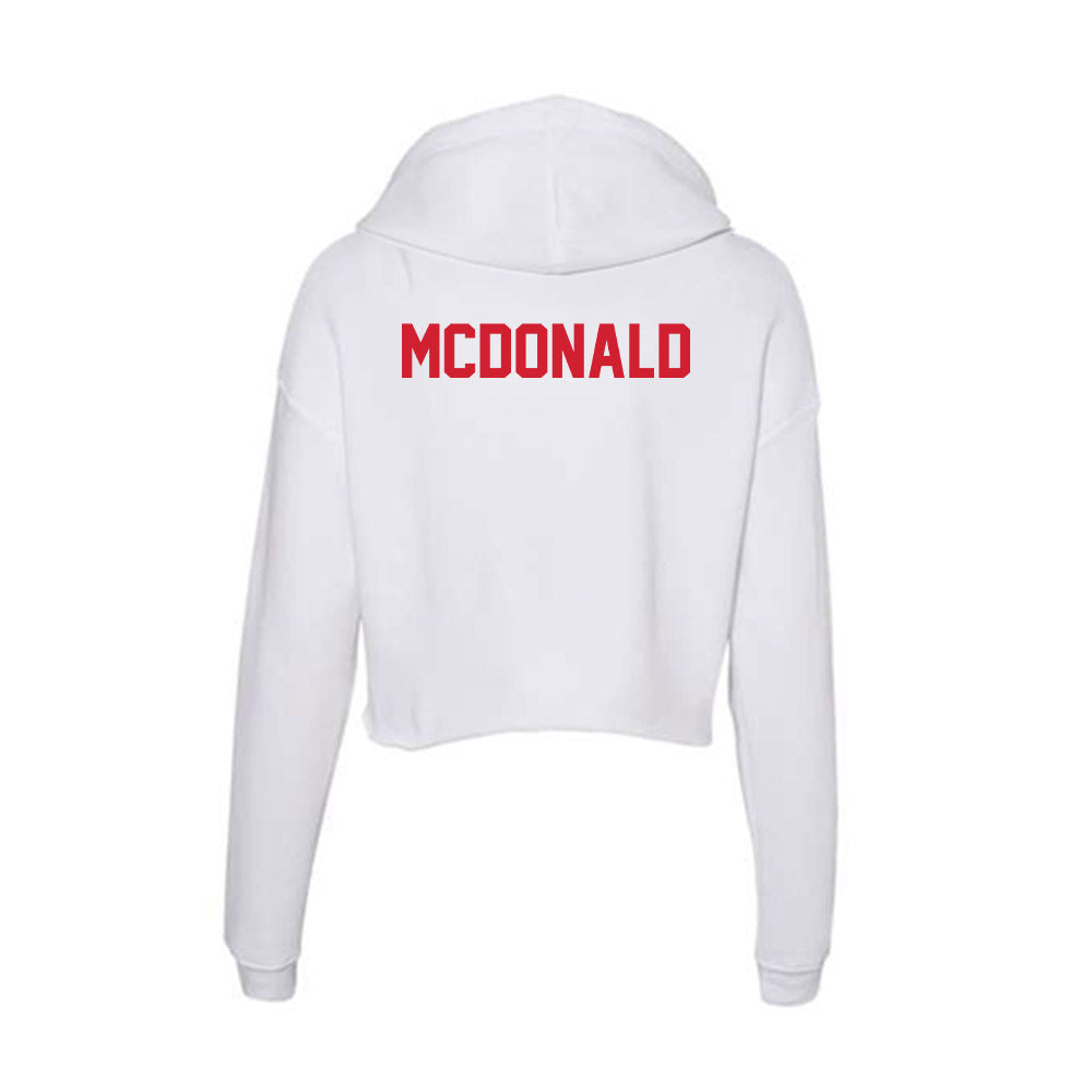 SMU - NCAA Men's Tennis : Noah McDonald - Women's Crop Fleece Hoodie-1