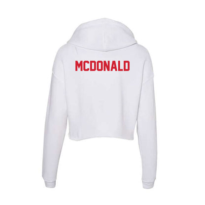 SMU - NCAA Men's Tennis : Noah McDonald - Women's Crop Fleece Hoodie-1