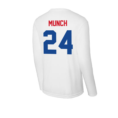 SMU - NCAA Men's Basketball : Johan Munch - Activewear Long Sleeve T-Shirt-1