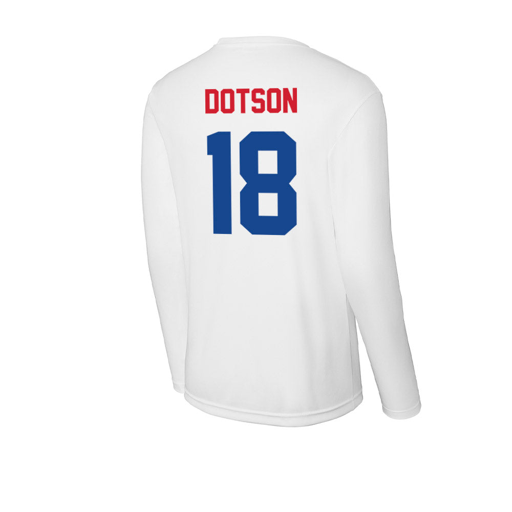 SMU - NCAA Football : KD Dotson - Activewear Long Sleeve T-Shirt-1