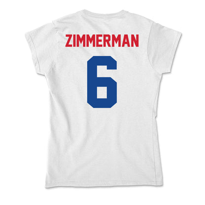 SMU - NCAA Women's Soccer : Ella Zimmerman - Soft Style Women’s T-Shirt-1