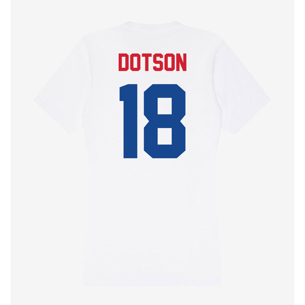 SMU - NCAA Football : KD Dotson - Women's V-Neck T-Shirt-1