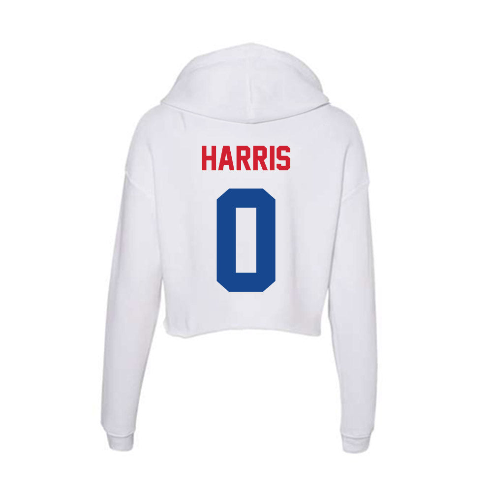 SMU - NCAA Women's Volleyball : Victoria Harris - Women's Crop Fleece Hoodie-1