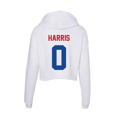 SMU - NCAA Women's Volleyball : Victoria Harris - Women's Crop Fleece Hoodie-1