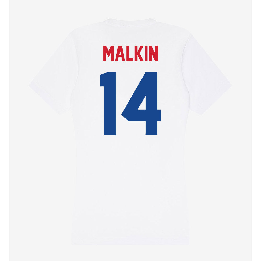 SMU - NCAA Women's Soccer : Amelia Malkin - Women's V-Neck T-Shirt-1