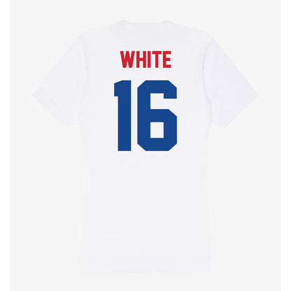 SMU - NCAA Football : Marques White - Women's V-Neck T-Shirt-1