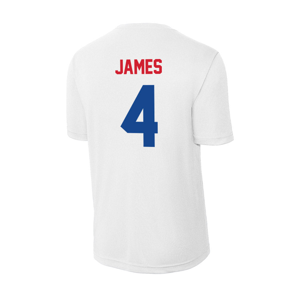 SMU - NCAA Women's Basketball : Shania James - Activewear T-Shirt-1