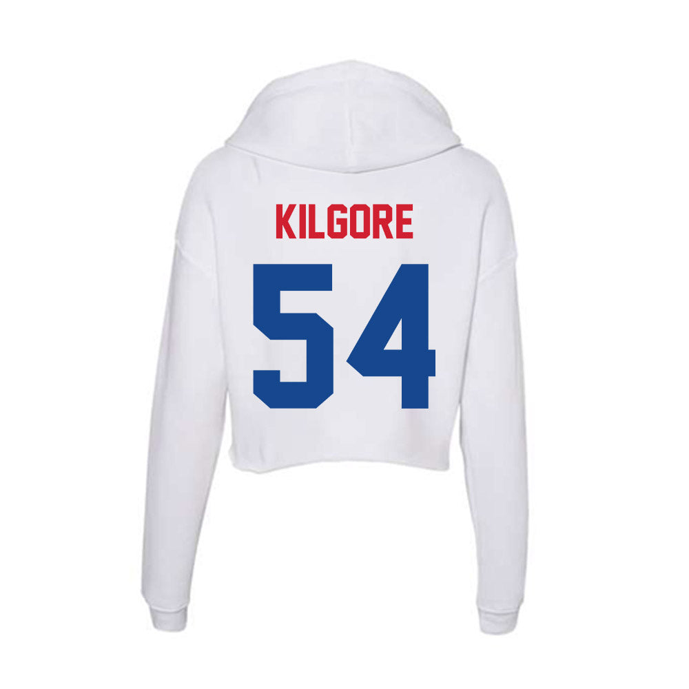 SMU - NCAA Football : Alexander Kilgore - Women's Crop Fleece Hoodie-1