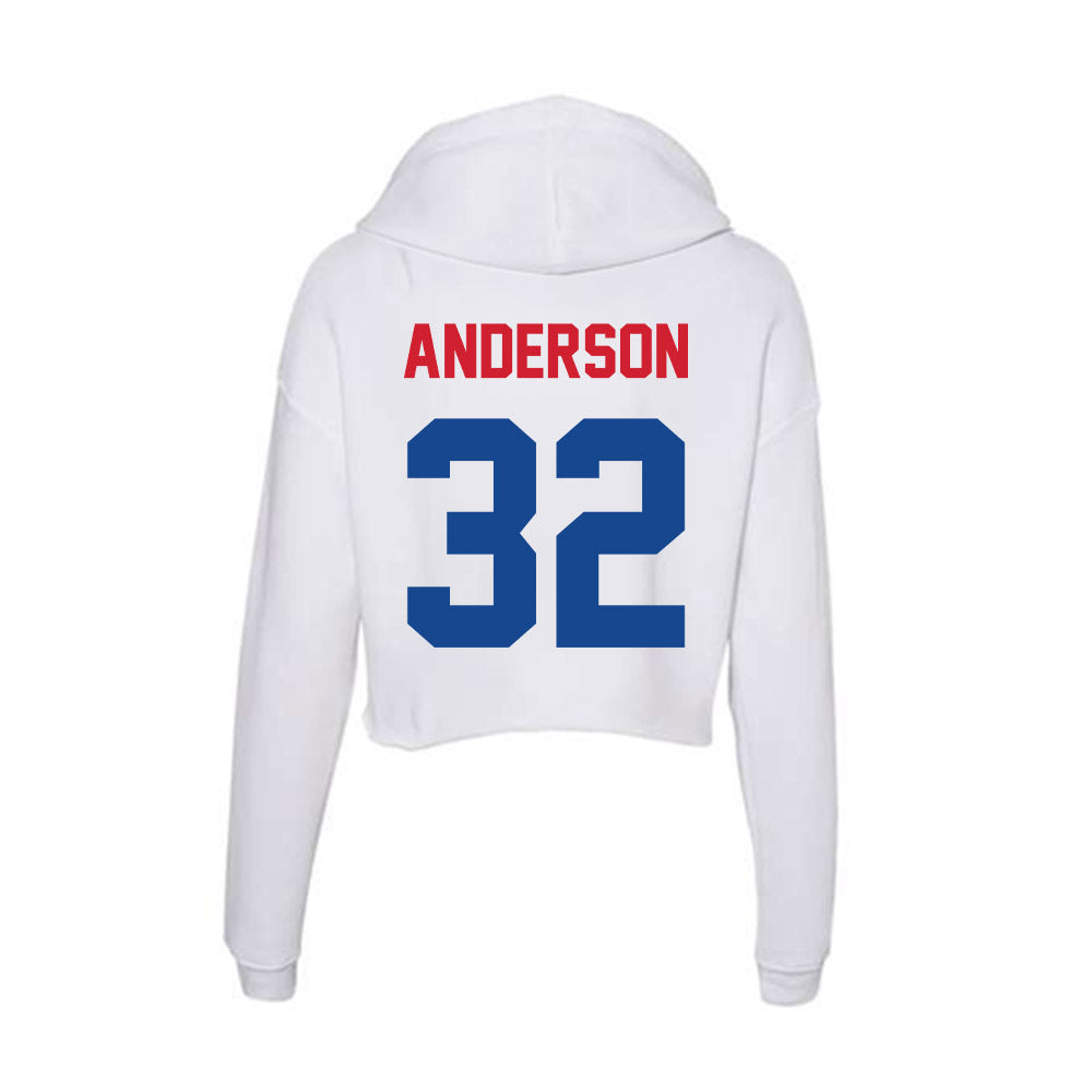 SMU - NCAA Football : Jamal Anderson - Women's Crop Fleece Hoodie-1
