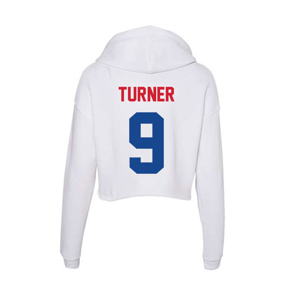 SMU - NCAA Football : Zachery Turner - Women's Crop Fleece Hoodie-1