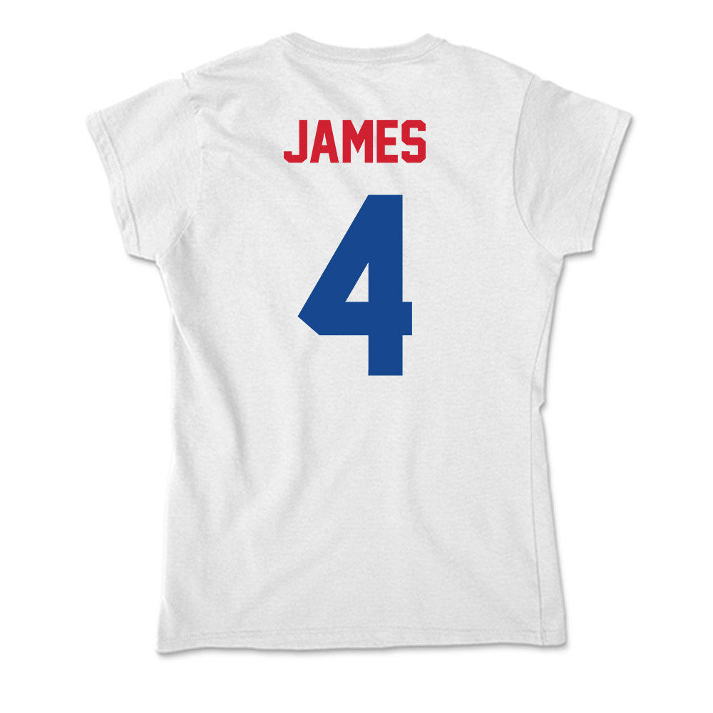 SMU - NCAA Women's Basketball : Shania James - Soft Style Women’s T-Shirt-1