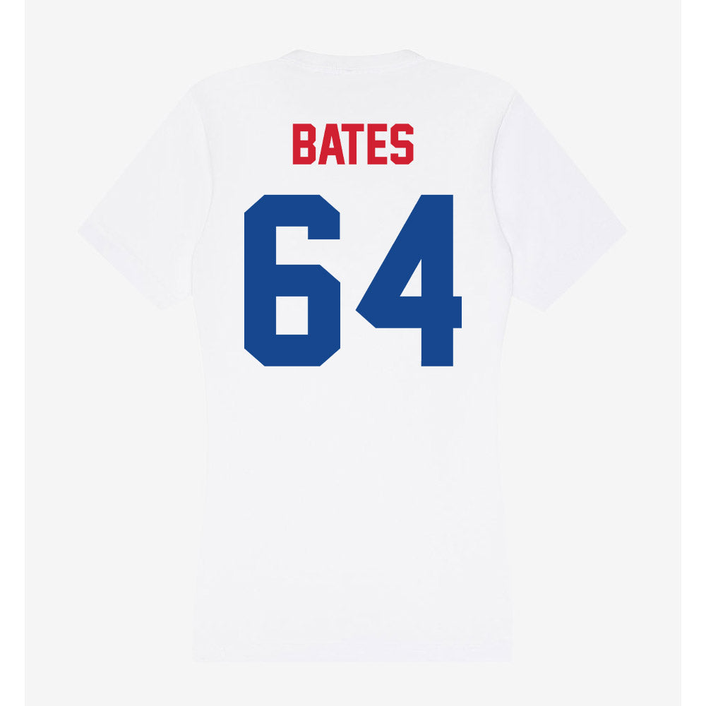 SMU - NCAA Football : Joshua Bates - Women's V-Neck T-Shirt-1