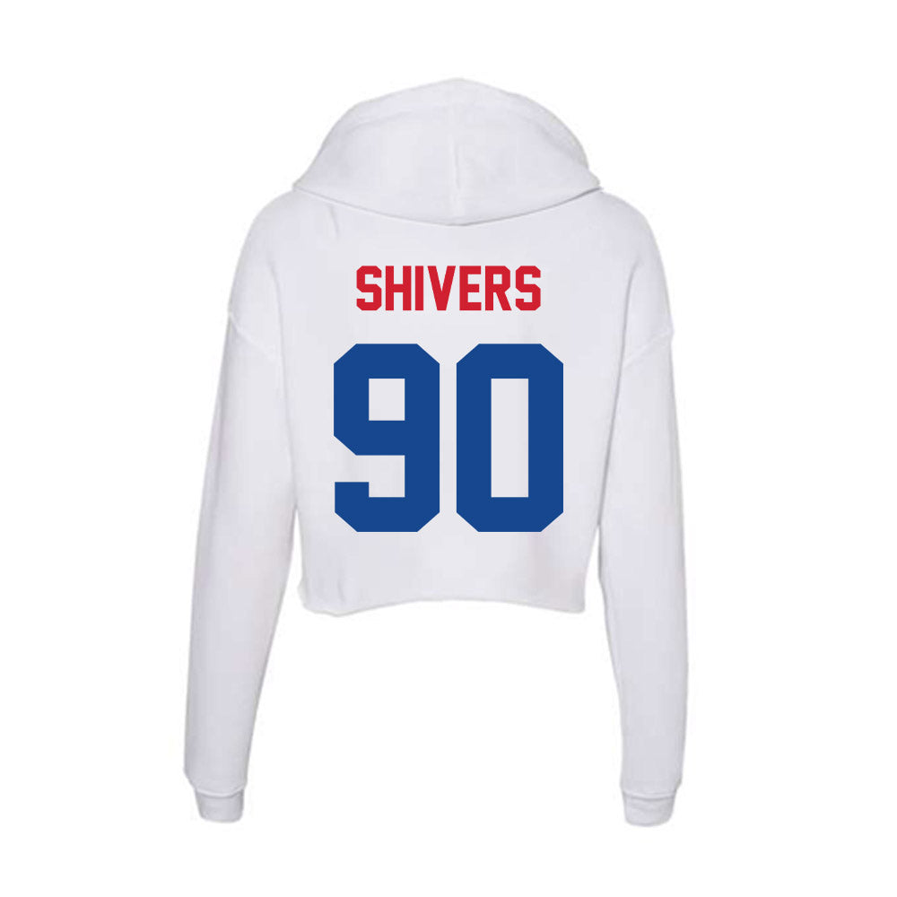 SMU - NCAA Football : Jalen Shivers - Women's Crop Fleece Hoodie-1